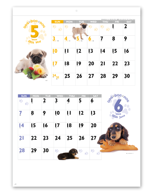 カレン・ホイプティング「chocolate dog」 DOG・DOG・DOG｜カレンダー専門堂